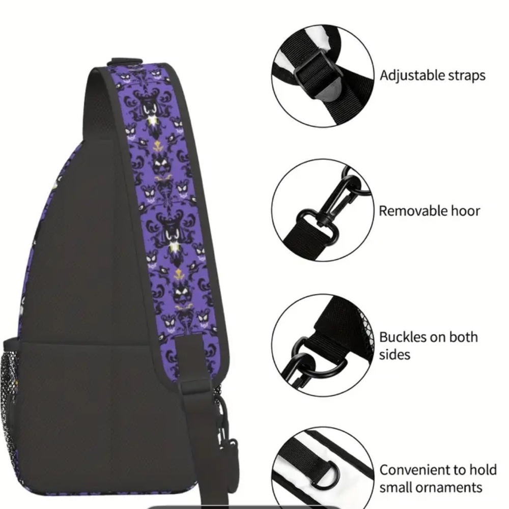 Disney haunted mansion All Over Print Face Slingbag​ - Picture 4 of 5